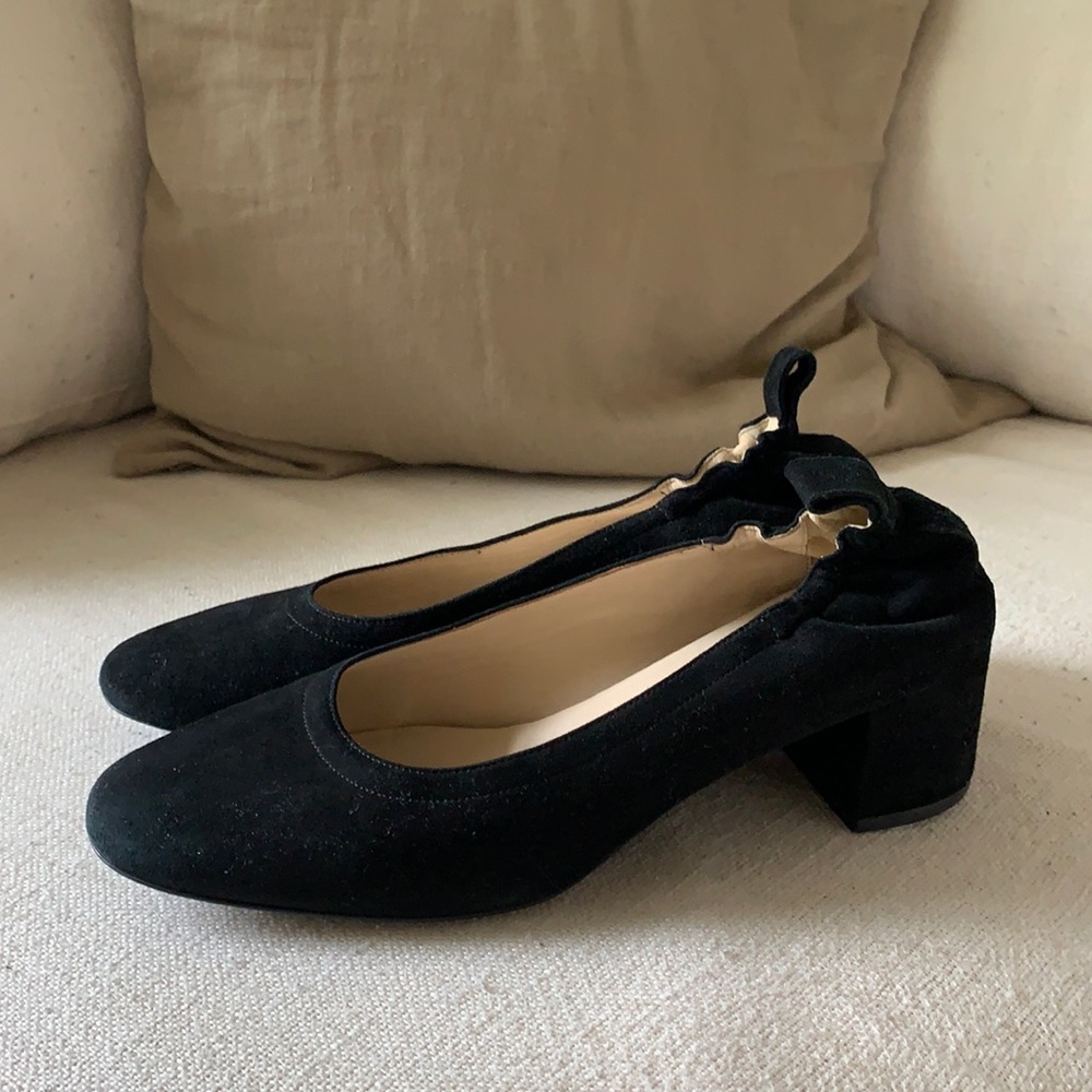 Everlane Day Heel - Black Suede